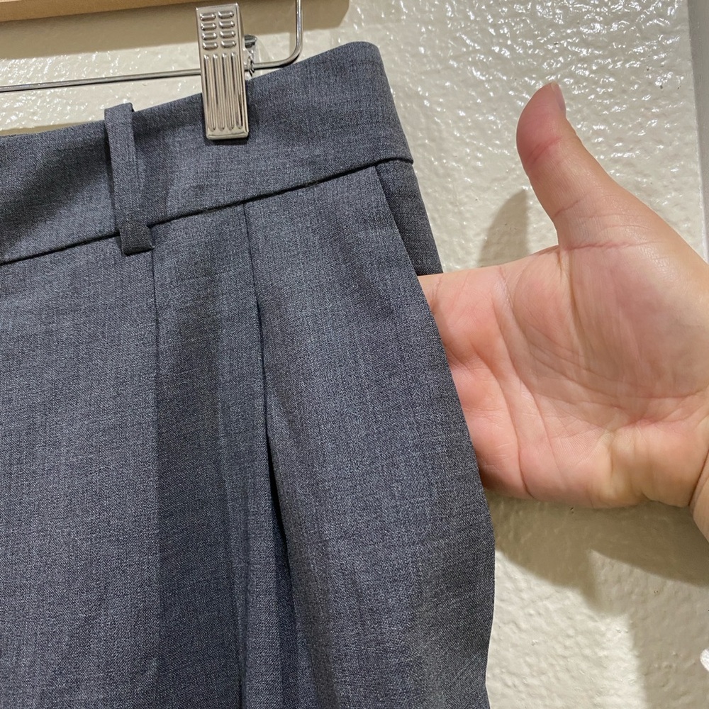 NWT & Other Stories Gray Pleated Wide-Leg Tailored Wool Trousers MSRP $179 - Picture 6 of 12